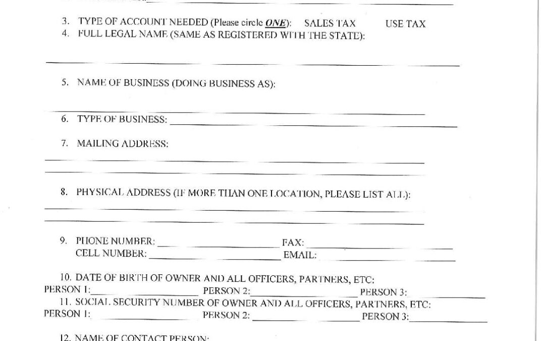 New Business Application